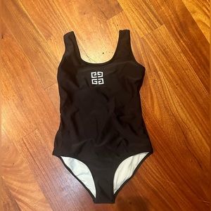 Girls Givenchy black swimsuit. NWT size small.